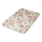 Mooie peach Floral Badmat (Gekanteld)