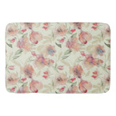 Mooie peach Floral Badmat (Voorkant)