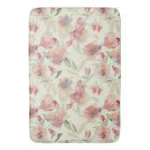 Mooie peach Floral Badmat (Voorkant Verticaal)