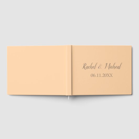 Mooie Peach thema bruiloft Gastenboek (Volledig)