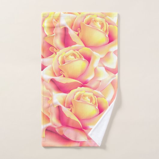 Mooie Peachy Yellow Rose Bad Handdoek (Handdoek)