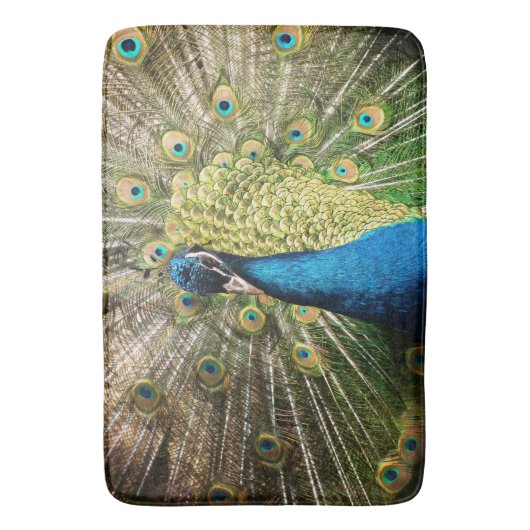 Mooie Peacock Badmat (Voorkant Verticaal)