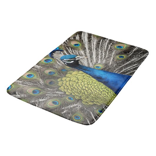 Mooie Peacock Badmat (Gekanteld)