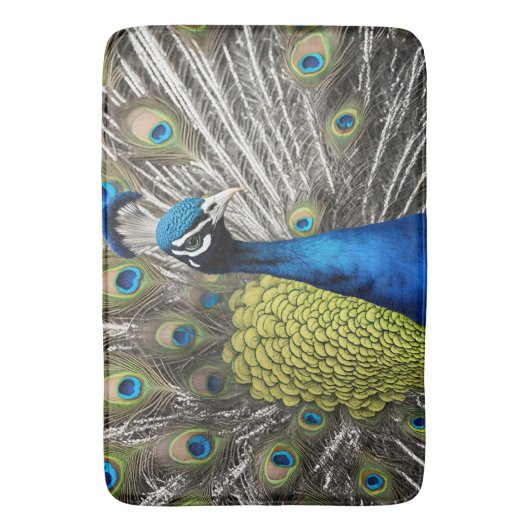 Mooie Peacock Badmat (Voorkant Verticaal)