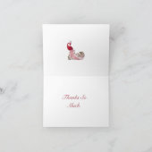 Mooie Peacock Bedankkaart (Binnen)