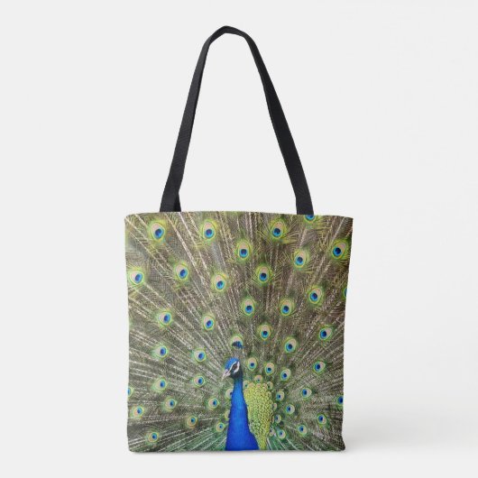 Mooie Peacock Bird Tote Bag (Achterkant)