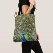Mooie Peacock Bird Tote Bag (Dichtbij)