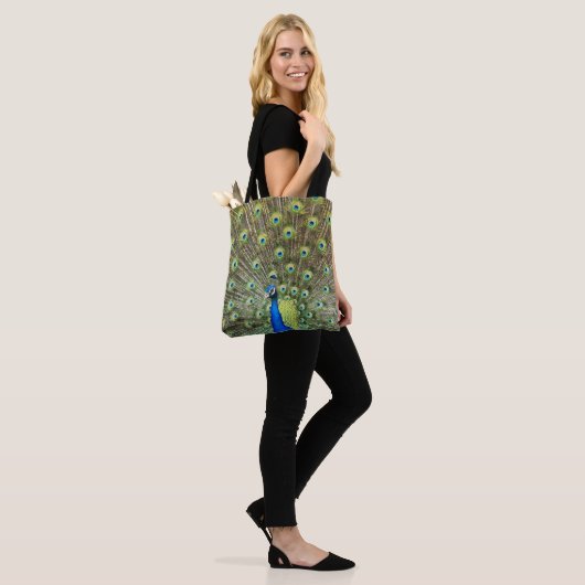 Mooie Peacock Bird Tote Bag (Op model)