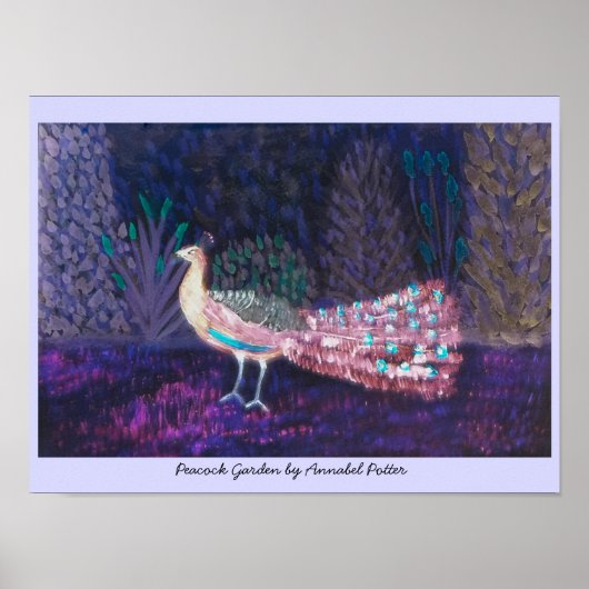 Mooie Peacock Colorful Art Poster (Voorkant)