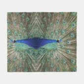 Mooie Peacock Custom Afbeelding Luxe Elegantie Fleece Deken (Voorkant (Horizontaal))