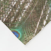 Mooie Peacock Custom Afbeelding Luxe Elegantie Fleece Deken (Hoek)