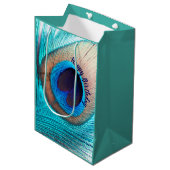 Mooie Peacock-doezelaar met naam Medium Cadeauzakje (Voorkant Gekanteld)