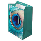 Mooie Peacock-doezelaar met naam Medium Cadeauzakje (Achterkant Gekanteld)