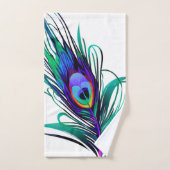 Mooie Peacock Feather Bad Handdoek (Handdoek)