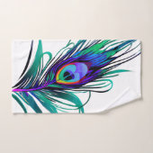 Mooie Peacock Feather Bad Handdoek (Handdoek)