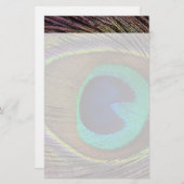 Mooie Peacock Feather Briefpapier (Voorkant / Achterkant)