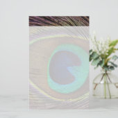 Mooie Peacock Feather Briefpapier (Staand voorkant)