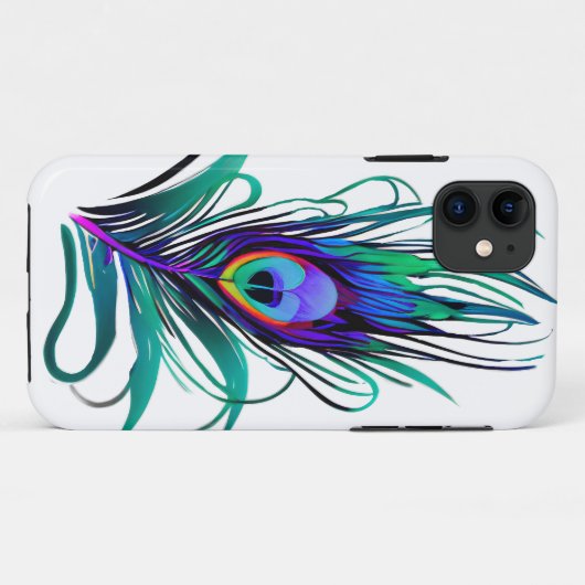 Mooie Peacock Feather Case-Mate iPhone Case (Achterkant (horizontaal))