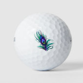 Mooie Peacock Feather Golfballen (Voorkant)