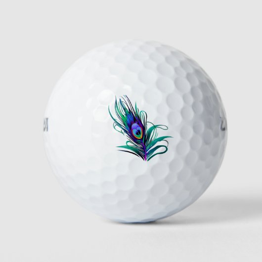 Mooie Peacock Feather Golfballen (Voorkant)