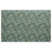 Mooie Peacock Feather Green Blue Animal Print Stof (Yard (91,4 cm))