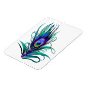 Mooie Peacock Feather Magneet (Linkerzijde)