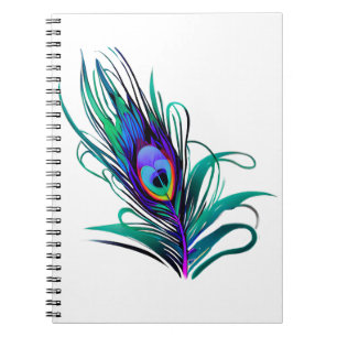 Mooie Peacock Feather Notitieboek
