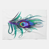 Mooie Peacock Feather Theedoek (Horizontaal)