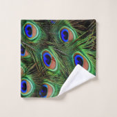 Mooie Peacock Feathers Bad Handdoek (Wasdoekje)