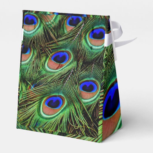 Mooie Peacock Feathers Bedankdoosjes (Achterkant)