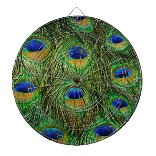 Mooie Peacock Feathers Dartbord (Voorkant)