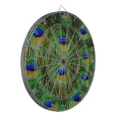 Mooie Peacock Feathers Dartbord (Voorkant Links)