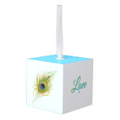 Mooie Peacock Feathers Decoratie (Achter hoekig)