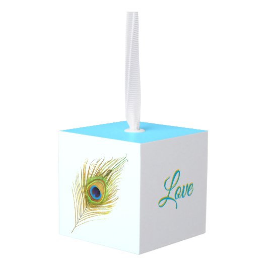 Mooie Peacock Feathers Decoratie (Achter hoekig)