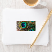 Mooie Peacock Feathers Etiket (Insitu)