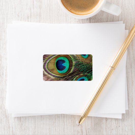 Mooie Peacock Feathers Etiket (Insitu)