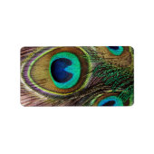 Mooie Peacock Feathers Etiket (Voorkant)