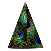 Mooie Peacock Feathers Feesthoedjes (Achterkant)