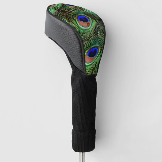 Mooie Peacock Feathers Golfheadcover (Schuin)