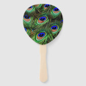 Mooie Peacock Feathers Handwaaier (Voorkant)