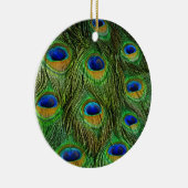 Mooie Peacock Feathers Keramisch Ornament (Rechts)