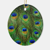 Mooie Peacock Feathers Keramisch Ornament (Links)