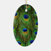 Mooie Peacock Feathers Keramisch Ornament (Rechts)