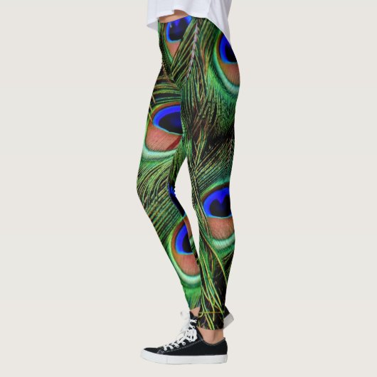 Mooie Peacock Feathers Leggings (Links)