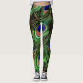 Mooie Peacock Feathers Leggings (Voorkant)
