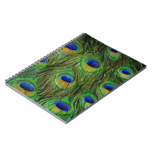 Mooie Peacock Feathers Notitieboek (Linkerzijde)