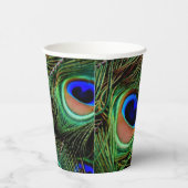 Mooie Peacock Feathers Papieren Bekers (Rechts)