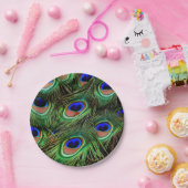 Mooie Peacock Feathers Papieren Bordje (Feest)