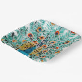 Mooie Peacock Feathers Peafowl Papieren Bordje (Gebogen)