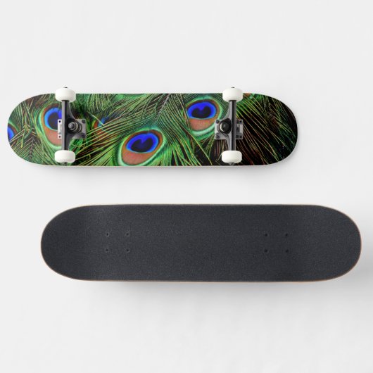 Mooie Peacock Feathers Persoonlijk Skateboard (Horizontaal)